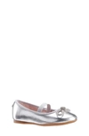 Nina Girls' Kendalla Crystal Embellished Ballet Flats - Toddler, Little Kid, Big Kid In Silver