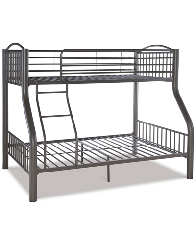 Powell Trey Twin Over Full Pewter Bed
