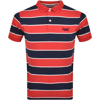 SUPERDRY SUPERDRY STRIPES POLO T SHIRT RED