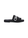 Chloé Black Woody Sandals In Black