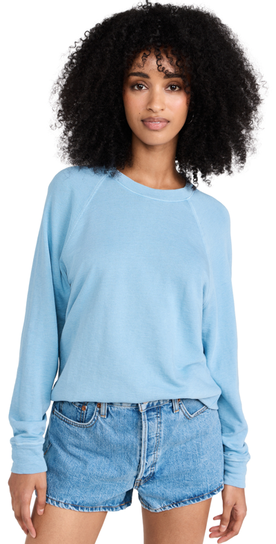 James Perse French Terry Relaxed Sweatshirt In Blue