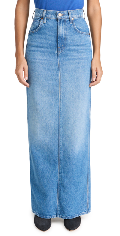 Mother The Candy Stick Denim Maxi Skirt In Blue