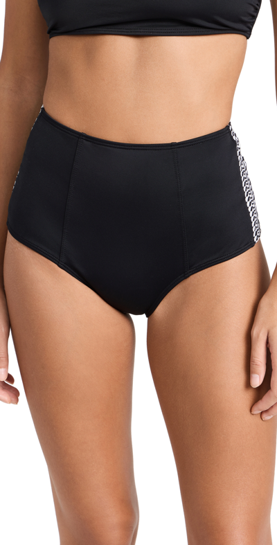 Lemlem Lena High Waist Bikini Bottoms In Black