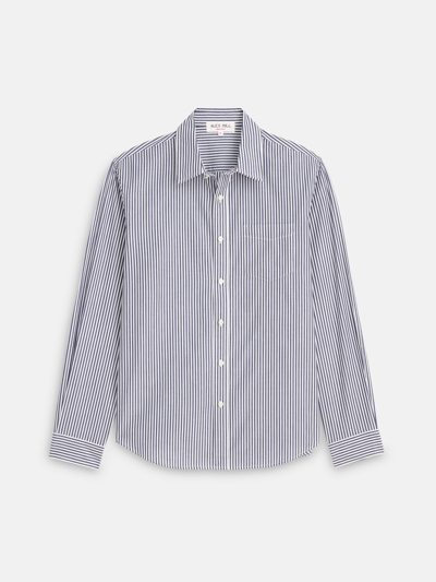 Alex Mill Mill Shirt In Striped Portuguese Poplin In Navy/white