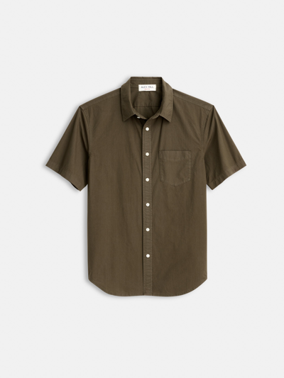 Alex Mill Short Sleeve Mill Shirt In Paper Poplin In Military Olive