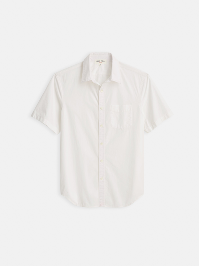 Alex Mill Short Sleeve Mill Shirt In Paper Poplin In White