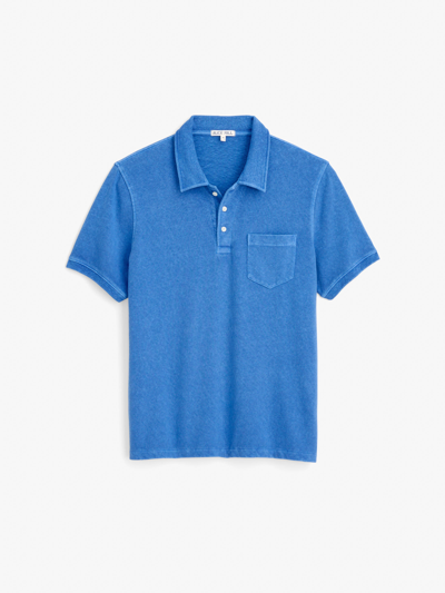 Alex Mill Vintage Wash Polo In Washed Cobalt