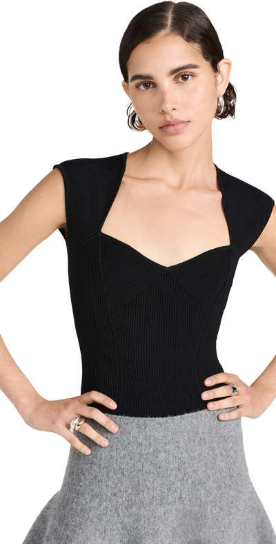 Simkhai Barbara Sweetheart Bodysuit In Black