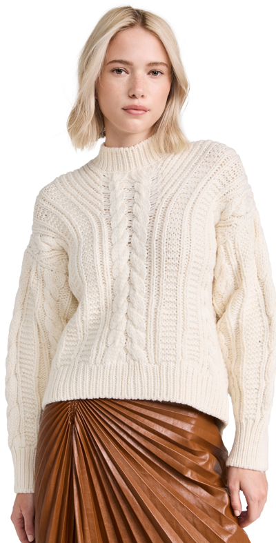 A.l.c Shelby Lace Up Merino Wool Jumper In Natural