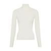 Max Mara White Canard Turtleneck In Bianco