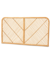 Baxton Studio Sakina Rattan Queen Size Wall-mount Headboard In Brown