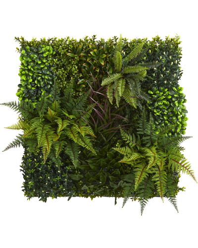 Nearly Natural Artificial Living Wall Uv Resistant In Green