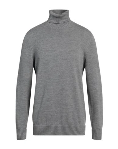 Drumohr Man Turtleneck Grey Size 44 Merino Wool
