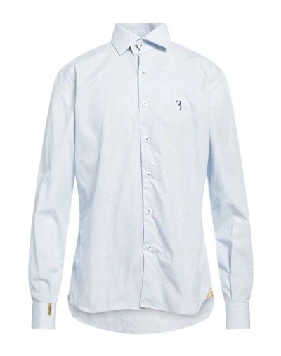 Billionaire Logo-embroidered Cotton-poplin Shirt In Blue