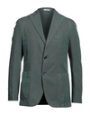 Boglioli Man Blazer Military Green Size 38 Cotton, Silk