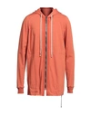 Rick Owens Man Sweatshirt Orange Size Xxl Cotton In Orange