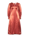 Closet Woman Midi Dress Garnet Size 8 Recycled Polyester, Polyester In Red