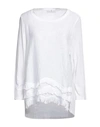 Whyci Woman T-shirt White Size 10 Viscose, Linen