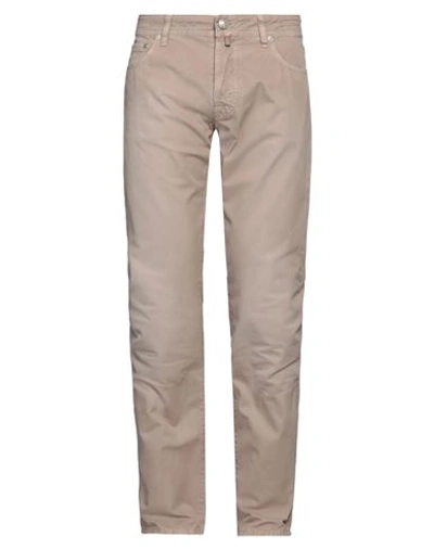 Jacob Cohёn Man Pants Light Brown Size 32 Cotton, Elastane In Beige