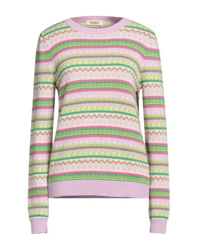 Kontatto Woman Sweater Lilac Size Onesize Polyamide, Wool, Viscose, Cashmere In Purple