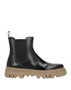 Santoni Man Ankle Boots Black Size 9 Soft Leather In Black