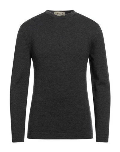 Irish Crone Man Sweater Steel Grey Size Xl Virgin Wool
