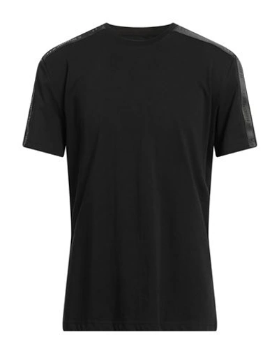 Les Hommes Man T-shirt Black Size Xl Cotton