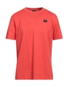 Paul & Shark Round-necked T-shirt In Tomato Red