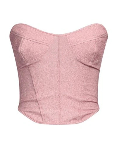 Soallure Woman Top Antique Rose Size 8 Viscose, Polyester, Polyamide, Elastane In Pink