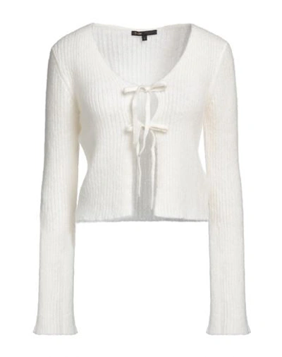 Maje Woman Cardigan Ivory Size 2 Acrylic, Polyamide, Mohair Wool, Wool, Elastane In White