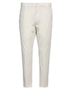 Dondup Man Pants Light Grey Size 35 Cotton, Elastane