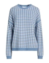 Carta Libera Woman Sweater Pastel Blue Size 1 Polyester, Viscose, Polyamide In Blue