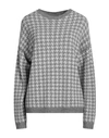 Carta Libera Woman Sweater Grey Size 1 Polyester, Viscose, Polyamide