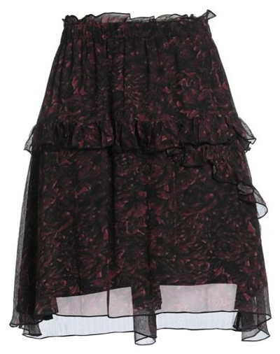 Replay Woman Mini Skirt Deep Purple Size L Viscose