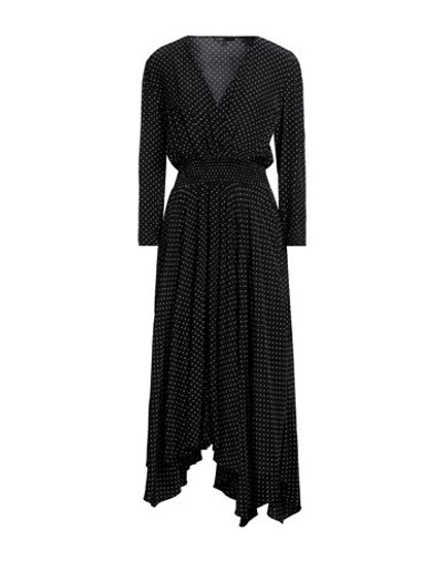 Maje Woman Midi Dress Black Size 10 Viscose