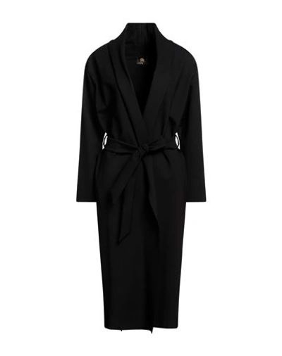 Gai Mattiolo Gm Woman Overcoat & Trench Coat Black Size 10 Viscose, Polyamide, Elastane