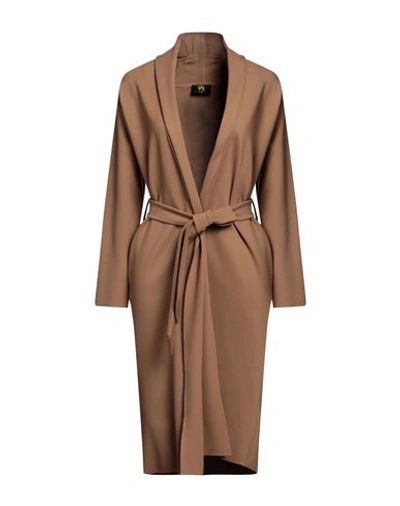 Gai Mattiolo Woman Overcoat & Trench Coat Camel Size 12 Viscose, Polyamide, Elastane In Beige