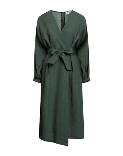 Closet Woman Midi Dress Green Size 10 Viscose, Polyester