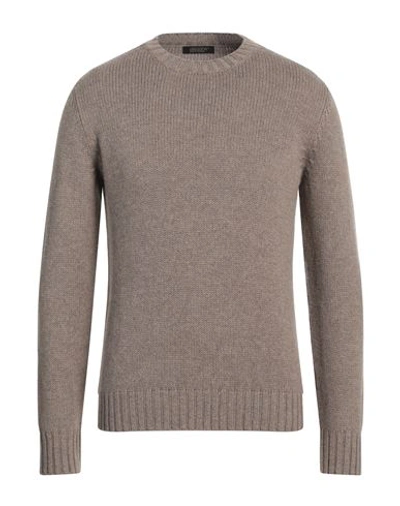 Aragona Man Sweater Khaki Size 44 Cashmere In Grey