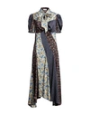 Sandro Woman Long Dress Midnight Blue Size 8 Polyester In Blue