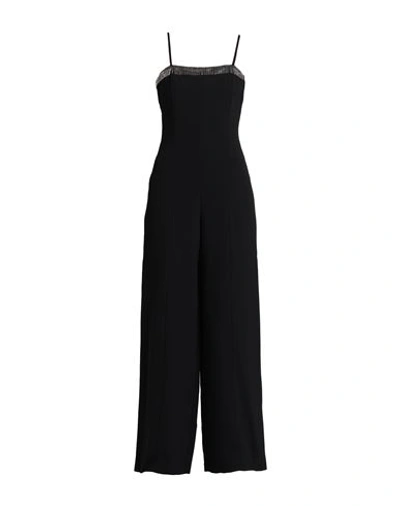 Rebel Queen Woman Jumpsuit Black Size M Polyester, Elastane