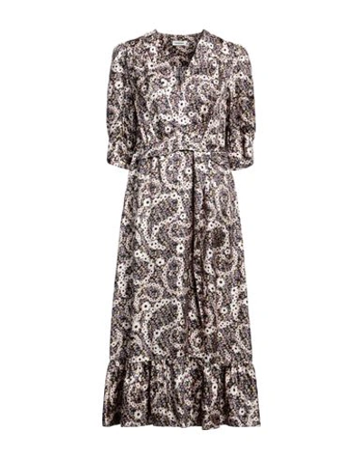 Sandro Woman Midi Dress Black Size 10 Silk
