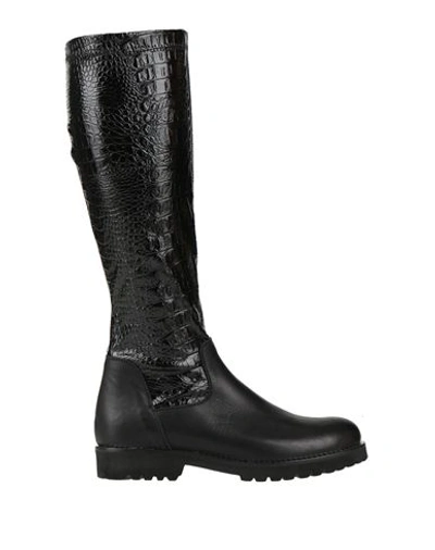 Nila & Nila Woman Boot Black Size 5 Textile Fibers, Soft Leather