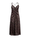 Sandro Woman Midi Dress Black Size 10 Polyester In Black