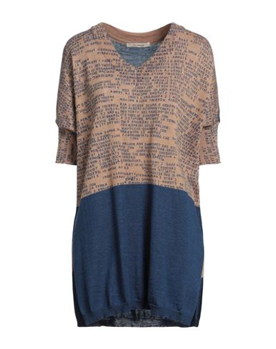 Ro' Skinwear Woman Sweater Camel Size 2 Merino Wool In Beige