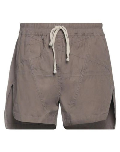 Rick Owens Man Shorts & Bermuda Shorts Dove Grey Size 32 Cotton