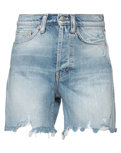 Vicolo Woman Denim Shorts Blue Size Xs Cotton