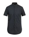 Armani Exchange Man Shirt Midnight Blue Size Xl Cotton, Elastane