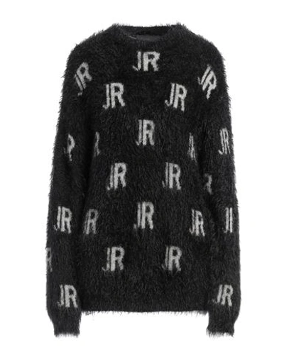 John Richmond Woman Sweater Black Size L Nylon, Mohair Wool, Alpaca Wool