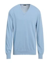 Cruciani Man Sweater Light Blue Size 44 Cotton